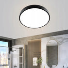 Lampa LED z czujnikiem ruchu zmierzchu Sufitowa Plafon Czarna 40cm 30W okrągła oprawa oświetleniowa do wnętrz
