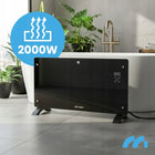 GRZEJNIK ELEKTRYCZNY KONWEKTOROWY SZKLANY ECO LED WIFI TERMOSTAT KONWEKTOR 804 mm 430 mm grzewcza czarny