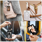 2x Star Bells Photocard Holder Keychain with Spring, PVC Photo Card Hold zawieszka na kartę kolekcjonerską, gadżet dla