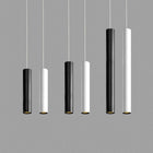 LAMPA WISZĄCA ZWIS żyrandol sufiowa TUBA 29cm GU10 oprawa aluminiowa czarna 1 punkt świetlny 50 W wysokość 100 cm