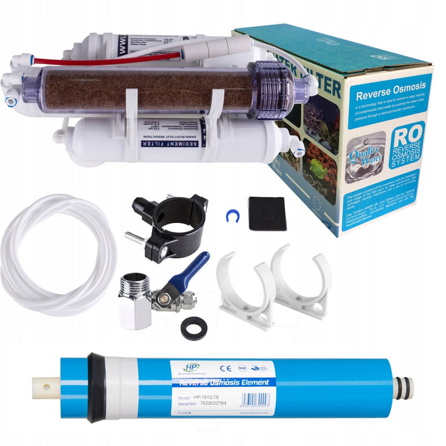 Filtr akwarystyczny RO4 osmoza demineralizacja system uzdatniania wody do akwarium, woda dejonizowana, membrana