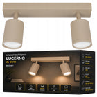 LAMPA SUFITOWA 2x GU10 wisząca żyrandol kinkiet Beżowa Kaszmir ryflowana oprawa punktowa 2-punktowa do salonu i