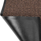 Wycieraczka pod drzwi wejściowa do butów wewnętrzna mata gumowa 80x120 cm chodnik pvc tekstylny brązowy grubość 7 mm