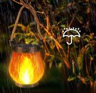 2PCS LAMPA OGRODOWA FLICKERING FLAME – ŁADOWANIE SŁONECZNE I PRZEZ USB lampion dekoracyjny z efektem płomienia, ozdoba
