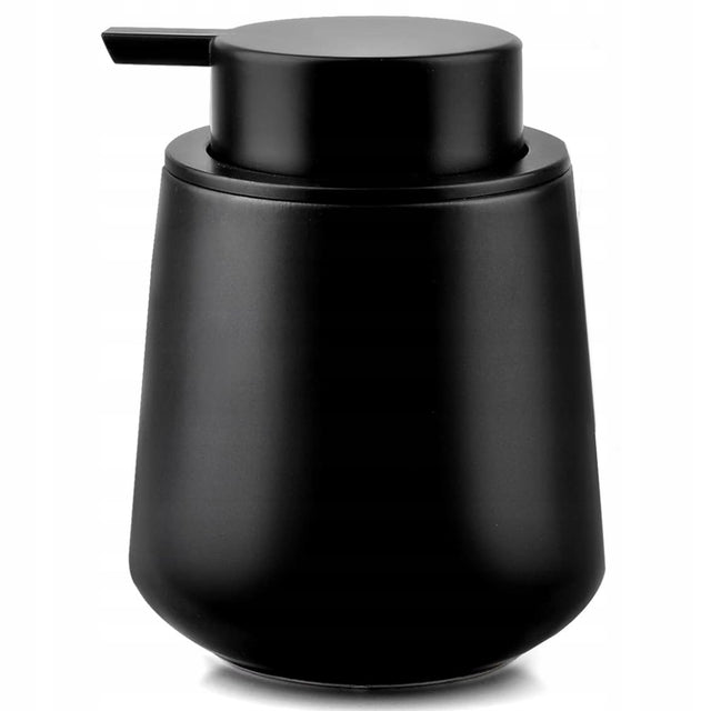 Dozownik mydła Dyspenser Płynu Ceramiczny Czarny Duży Ręczny z pompką 300ml pojemnik łazienkowy na umywalkę, stojący, bez zasilania