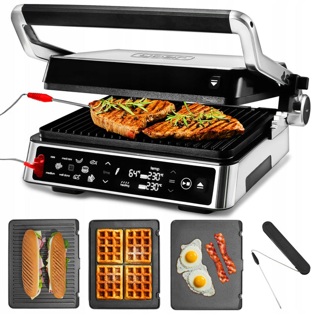 Grill elektryczny Yoer 5w1 Gofrownica Panini 2200W automatyczny +termosonda nominalna