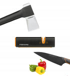 FISKARS EDGE OSTRZAŁKA DO NOŻY KUCHENNYCH I SIEKIER UNIWERSALNA 1000601 rolkowy przyrząd do ostrzenia kling i narzędzi