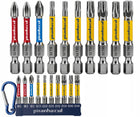 ZESTAW BITÓW UDAROWYCH PH2 PZ TORX 50 MM BITY MAGNETYCZNE BRELOK PIRANHACUT końcówki wkrętakowe do wkrętarki, 10 szt