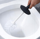 Szczotka do WC czyszczenia toalety komplet zestaw toaletowy czarny jakość wolnostojąca, zamykany pojemnik, matowe