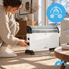 GRZEJNIK ELEKTRYCZNY ENERGOOSZCZĘDNY TERMOSTAT KONWEKTOR MOCNY 2000W 52 mm 34 mm grzewcza biały