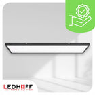Panel sufitowy LED 120x30 plafon czarny natynkowy do biura Czarna ramka PRO lampa prostokątna, neutralna barwa światła