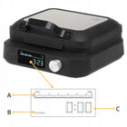 Gofrownica 2200W na 2 gofry XXL Timer Głębokie płyty Regulacja non-stick nominalna
