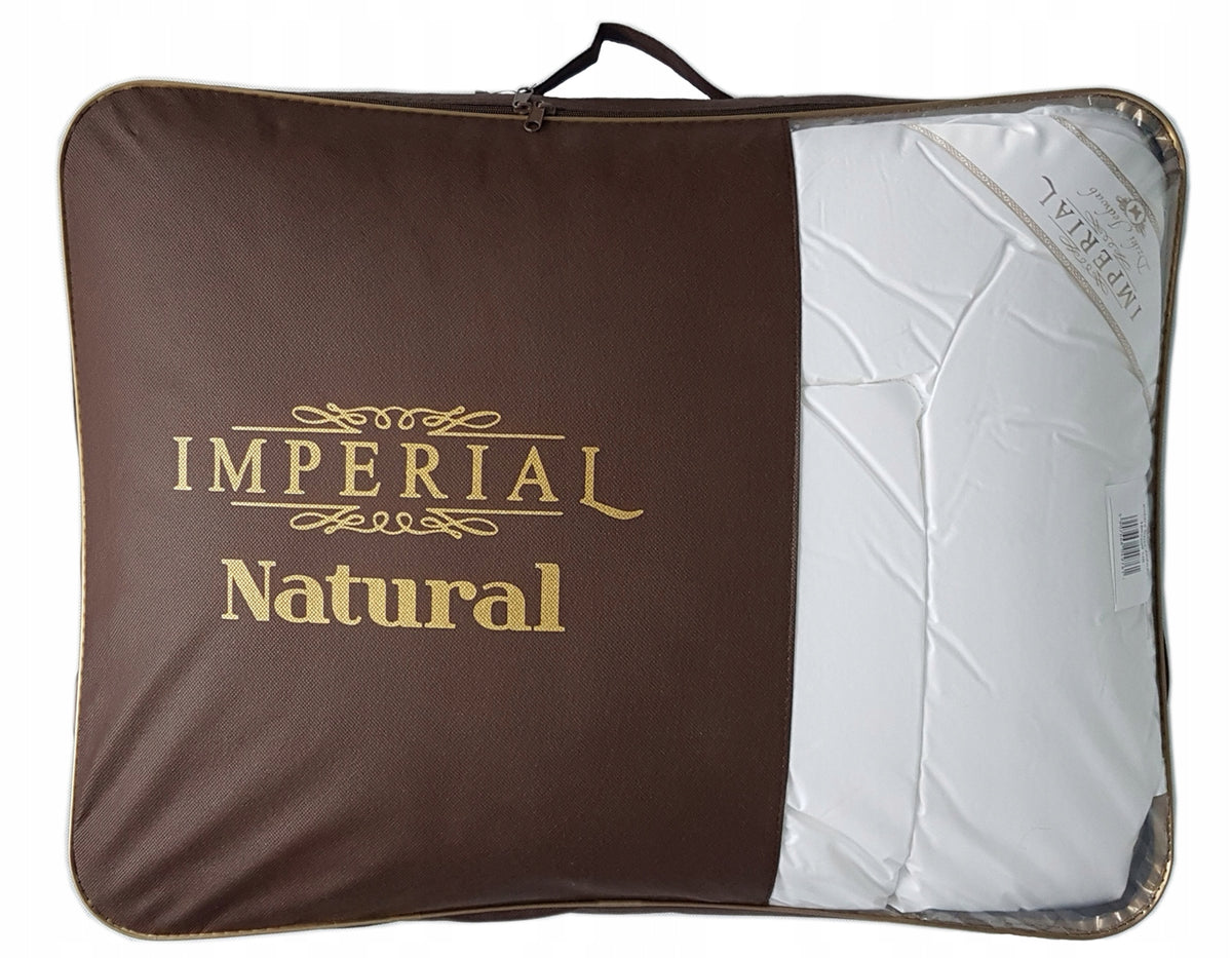 Kołdra AMW Imperial Alpaka 220x200 wełniana całoroczna, bawełniane poszycie, antyalergiczna dla alergików