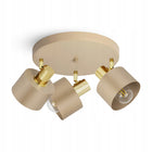 Lampa sufitowa Plafon Żyrandol Kaszmir Ecru Beżowa 485-EG3 Pokoju Sypialni 3-punktowa, metalowa, na 3 żarówki E27, do
