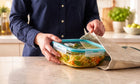 8x szklane pojemniki na żywność zestaw lunchbox żaroodporne uszczelka 8szt do mrożenia, zmywarki i mikrofalówki, na