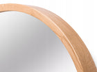 Lustro łazienkowe ścienne 60cm leja okrągłe fi575 DĄB drewniane stylowe 575 mm 55 mm 37,5 cm
