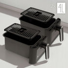 Frytkownica beztłuszczowa XXL 8l 2700W dwukomorowa Teesa AIR fryer dual POT czarny