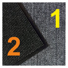 Wycieraczka 120x120cm Duża Mata do Butów pod Drzwi Zewnętrzna Wejściowa XXL Chodnik czarna gumowo-tekstylna grubość 7 mm