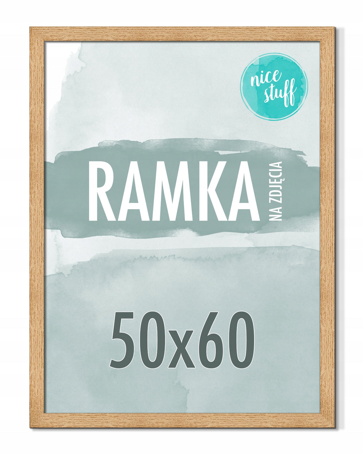 Ramka na zdjęcia 50x60 ramki na zdjęcia zdjęcie 60x50 MDF brązowa oprawa fotografii drewniana dekoracja ścienna na