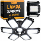 Lampa Sufitowa Garaż Warsztat LED Składana 30x29cm 180W 6000K plafon do piwnicy, pomieszczeń gospodarczych, neutralna