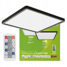 Lampa sufitowa LED plafon 18W kwadratowa Czujnik Ruchu 3CCT IP54 czarny do łazienki, przedpokoju, korytarza