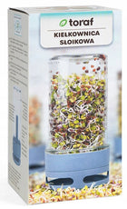Kiełkownica Słoikowa - kiełki naczynie do uprawy kiełków w domu 545ml kiełkowanie nasion, zdrowe dodatki sałatkowe