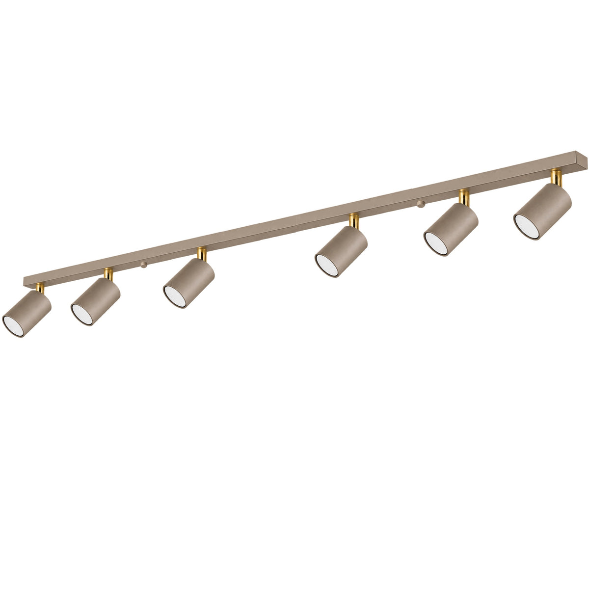 Lampa sufitowa szyna kinkiet spot oprawa natynkowa kinkiet 6x GU10 ECRU BEŻ listwa oświetleniowa metalowa 120 cm do