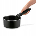 Zestaw garnków z odpinaną rączką na GAZ Konighoffer Spinel Black 4 el aluminiowe naczynia non-stick do kuchni
