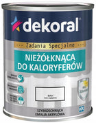 Dekoral emalia akrylowa do kaloryferów biała 0.75l farba do grzejników, renowacja instalacji grzewczej