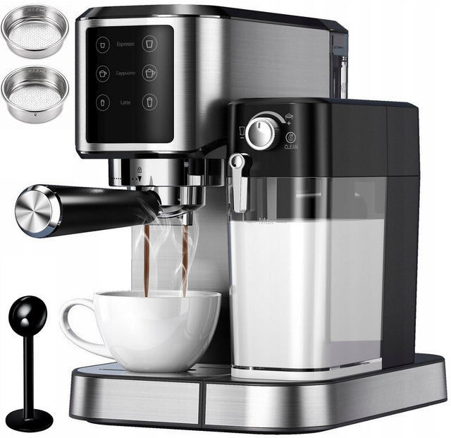 Ekspres ciśnieniowy do kawy automatyczny kerch maestro ulka 20BAR 1350W kolbowy, espresso, cappuccino, caffe latte