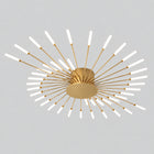 LAMPA SUFITOWA LED ŻYRANDOL ZŁOTY WISZĄCY NOWOCZESNY DO SALONU 4500K 42W metal