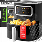 Frytkownica beztłuszczowa AIR fryer frytownica 1450W misa 5,5l 8 programów 1450 w czarny