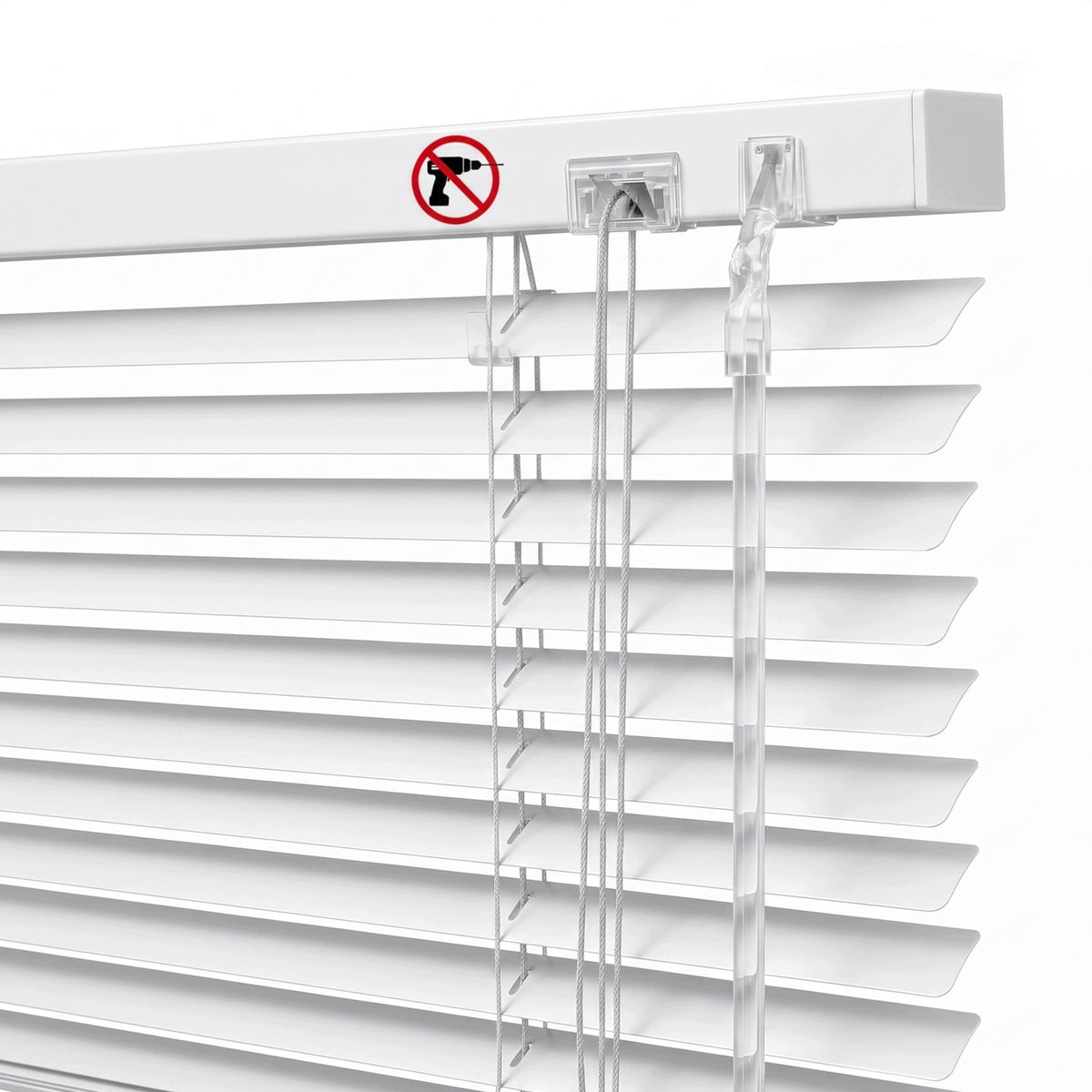 Żaluzja aluminiowa 25 mm biała pozioma gotowa na wymiar 40x130 cm osłona okienna, regulacja światła, do domu i biura
