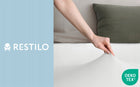 Restilo Prześcieradło jersey z gumką 100% bawełna czesana 200x220 białe na materac do 28 cm, tekstylia sypialniane