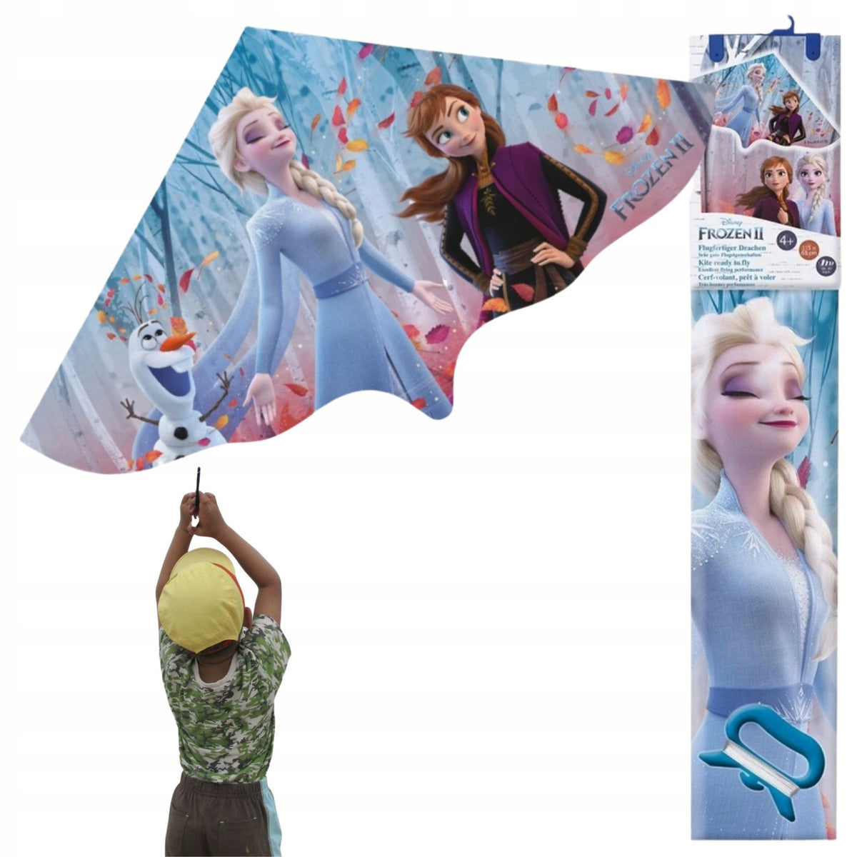 Latawiec dla dzieci Gunthe frozen II Kraina Lodu lata jak motyl dla dziecka zabawka do puszczania na wietrze, latawiec