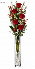 Wazon szklany cylinder 60 cm fi 10 cm tuba wysoki Ciciop Glass na kwiaty cięte, przezroczysty pojemnik dekoracyjny