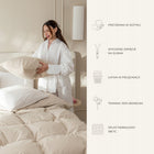 ROOM99 Pościel 200x220 + 2x poszewki 70x80 beżowa BAWEŁNA Komplet pościeli zestaw 3 części z zamkiem błyskawicznym na