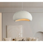 Lampa sufitowa nowoczesna 40cm 12W żarówka E27 styl japandi wabi-sabi wisząca, biały klosz z tworzywa, 1 punkt świetlny