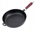 PATELNIA ŻELIWNA 28 cm Ciężka Głęboka odkręcana rączka INDUKCJA GAZ do piekarnika, na kuchenkę ceramiczną i