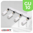 Lampa sufitowa LED biała Oprawa żarówki 4x GU10 SPOT Kinkiet do pokoju aluminiowy reflektor ścienny do salonu, 35 W na