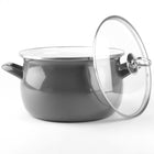 Garnek emaliowany szary helena 3l Silesia Emalia Gaz Indukcja Tradycyjny naczynie kuchenne 20 cm do gotowania zup i dań