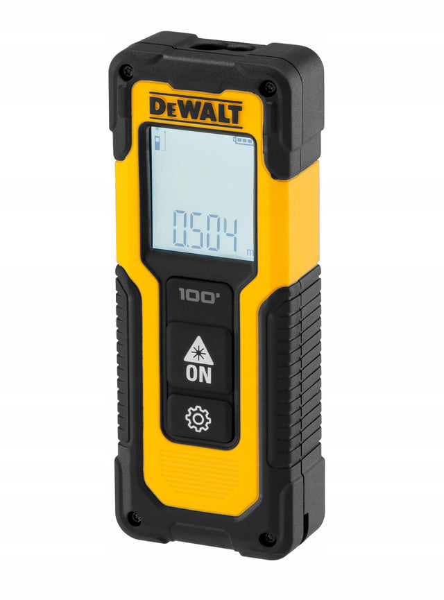Dalmierz DeWalt DWHT77100 laserowy miernik odległości, pomiar powierzchni, zasięg poniżej 30 m, dokładność ±3 mm, IP54, klasa lasera 2