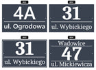 Tabliczka Adresowa Numer na dom antracyt Duża - metalowa - UV oznaczenie posesji, szyld budynku, tablica