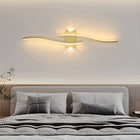 LAMPA ŚCIENNA LED KINKIET ZŁOTA ŚCIEMNIANA + PILOT NOWOCZESNA DO SALONU 29W aluminium, 2 punkty światła, zintegrowane