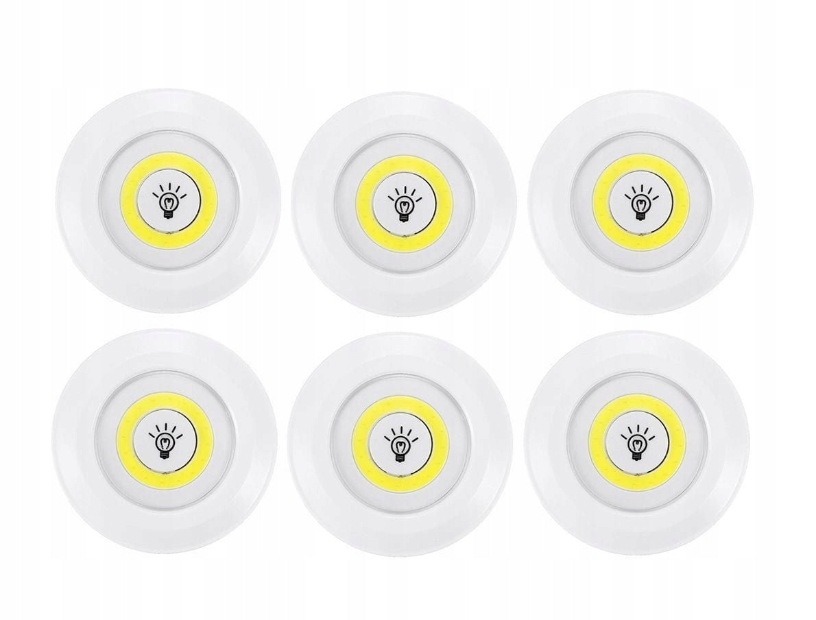 Lampka LED COB samoprzylepna na baterie dotykowa oświetlenie punktowe do szafy, schodów, korytarza, kuchni i łazienki