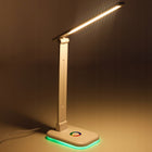 LAMPKA na BIURKO biurkowa nocna szkolna RGB DOTYKOWA podświetlenie REGULACJ lampa LED ściemniana 34 cm biała do