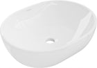 Umywalka nablatowa owalna 48x35 Mexen Viki ceramiczna biała misa łazienkowa bez otworu na baterię