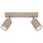 LAMPA SUFITOWA 2x GU10 wisząca żyrandol kinkiet Beżowa Kaszmir ryflowana oprawa punktowa 2-punktowa do salonu i
