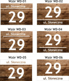 Tabliczka adresowa numer domu aluminiowa Drewno Tablica z numerem domu oznaczenie posesji, szyld wejściowy 30x20 cm