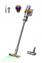 Pionowy odkurzacz bezprzewodowy Dyson V15 Detect Absolute do domu, z odłączanym modułem ręcznym, 60 min pracy, zbiornik